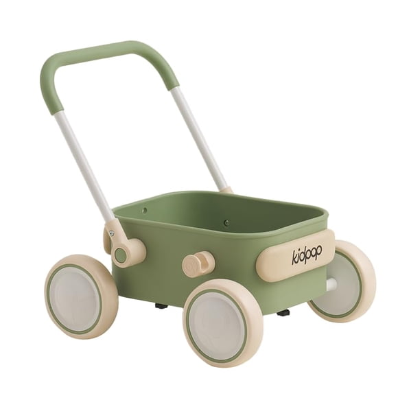 Push Walker kidpop PULA Baby con ruedas de 6 a 12 meses, color verde