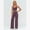 Deep Purple, variant on IBTOM CASTLE Womens Workout Sets 2 Piece Spaghetti Straps Crop Top Straight Leg Yoga Pants Yoga Pilates Outfits S Brown