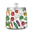 thumbnail image 7 of Yayeee Ashtray with Lid for Cigarette Smokeless Stainless Steel Home Ash Holder, Red Vegetables Pattern, 7 of 7