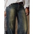 thumbnail image 4 of Women's High Waisted Loose Straight -Leg Jeans,Classic Denim for Daily & Casual Wear, 4 of 6