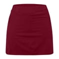 thumbnail image 4 of hlysgo Womens 2-in-1 High Waisted Skort Wide Band Tummy Control Side Split Built-in Shorts Athletic Skirt for Tennis Golf Running Yoga Casual Wear Wine,3xL, 4 of 6