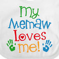 thumbnail image 4 of Inktastic My Memaw Loves Me Boys or Girls Baby Bib, 4 of 4