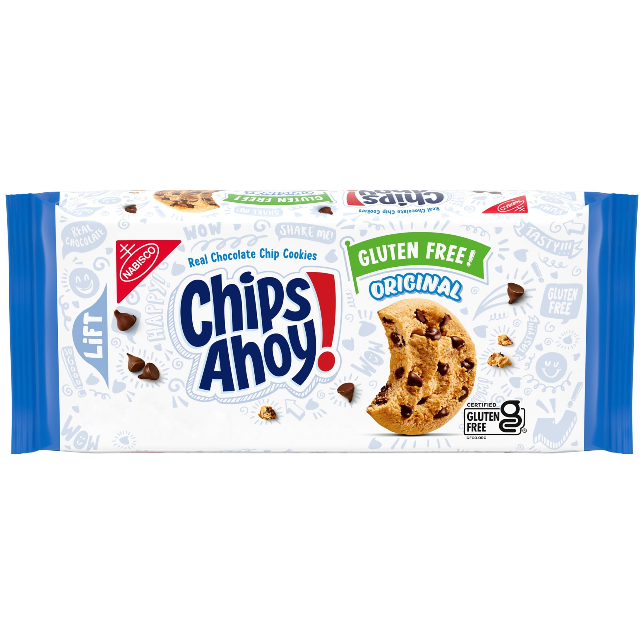 (3 pack) CHIPS AHOY! Original Crunchy Gluten Free Chocolate Chip Cookies, 9.31 oz