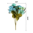 thumbnail image 3 of Enova Home 20" Tall Mixed Artificial Roses and Hydrangea Faux Flowers Bush for Home Office Wedding Vase Decoration (Aqua), 3 of 3