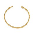 thumbnail image 2 of 14K Yellow Gold Braided Bracelet Cuff Bangle, 2 of 4