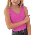 thumbnail image 7 of AHTJRT V Neck Tank Tops for Girls 2026 Summer Fashion Sleeveless Blouses Casual Active Ribbed Fitted Sleeveless Going out Top Tees Hot Pink 5-6 Years, 7 of 7
