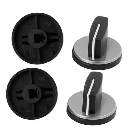 - 4 Pcs Kitchen Cooktop Round Shape Gas Range Stove Knob Black Plastic