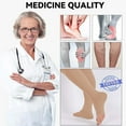 thumbnail image 5 of Sunm Boutique 2 Pair Beige Knee High Graduated Compression Stockings 20-30 mmhg Open Toe Compression Socks for Women and Men, 5 of 7