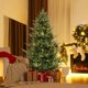 thumbnail image 2 of Costway Árbol de Navidad artificial de 210 cm con 1090 puntas de ramas de PVC PE y 340 luces LED de color blanco cálido, 2 of 5
