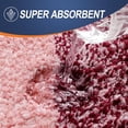 thumbnail image 4 of Buganda Microfiber Bathroom Rugs, 24"x59" Wine Red Luxury Extra Soft and Absorbent Bath Mat, Non-Slip Plush Bath Carpet, 4 of 7