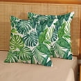 thumbnail image 2 of Summer Pillow Covers 20x20 Pack of 2 Modern Artistic Watercolor Green Palm Leaf Throw Pillow Covers Outdoor Decoration,Tropical Leaf Plant Decor Pillowcase Linen Cushion Case for Couch Sofa, 2 of 6