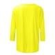 thumbnail image 4 of Blusas Umfun para mujer, cuello redondo liso, manga 3/4, blusa informal versátil, color amarillo, talla L, 4 of 5