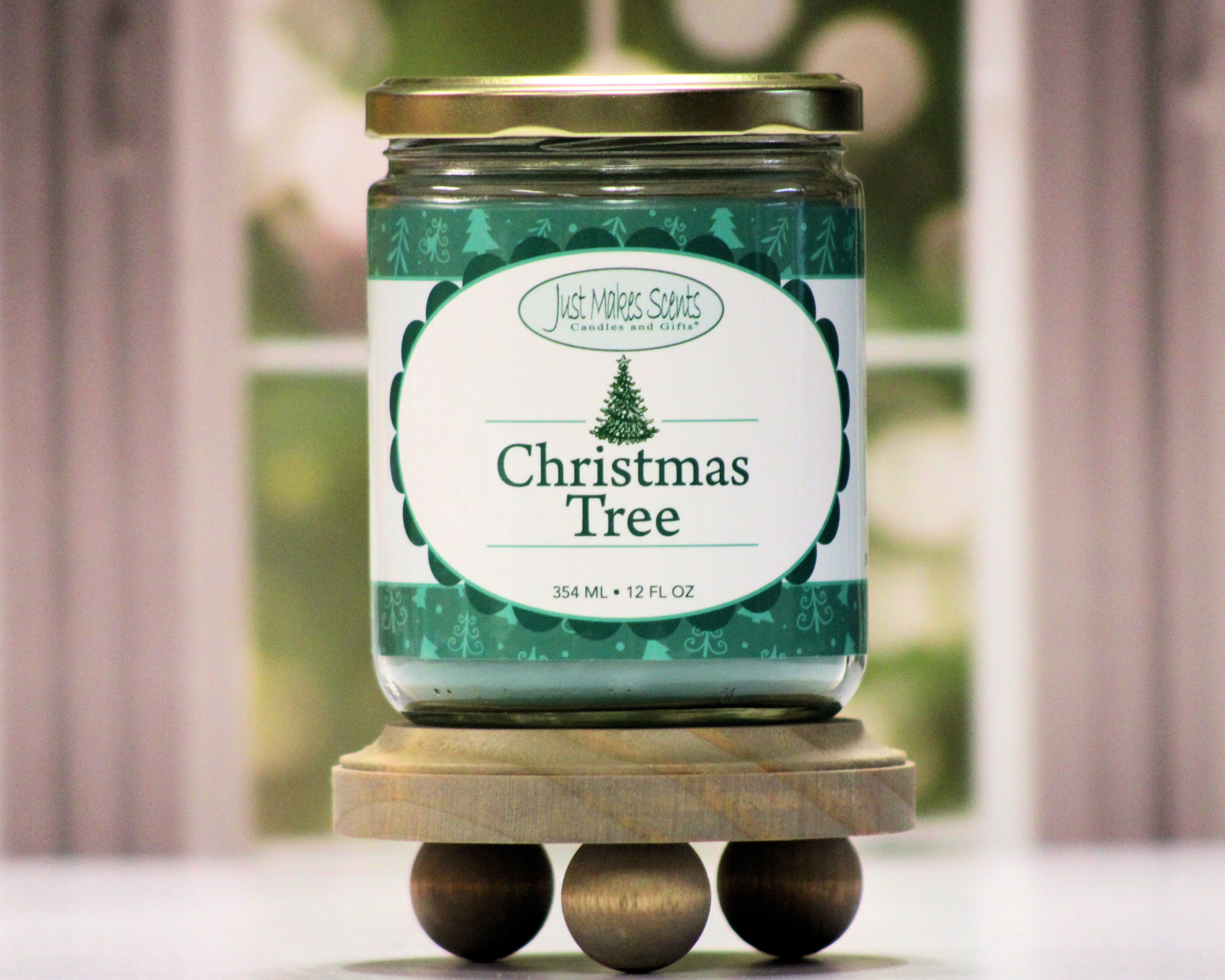 Christmas Tree Salsa Jar Candle -Just Makes Scents Candles and Gifts