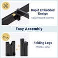thumbnail image 6 of Allewie King Size Bed Frame, 14 inch Metal Platform Beds with Storage Space, No Box Spring Needed and Easy Assembly, Black, 6 of 9