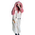 thumbnail image 2 of Pijamas de una pieza para mujeres y niñas, ropa de dormir de dibujos animados de conejo, traje de Cosplay de Halloween, mono de Animal adulto, 2 of 3