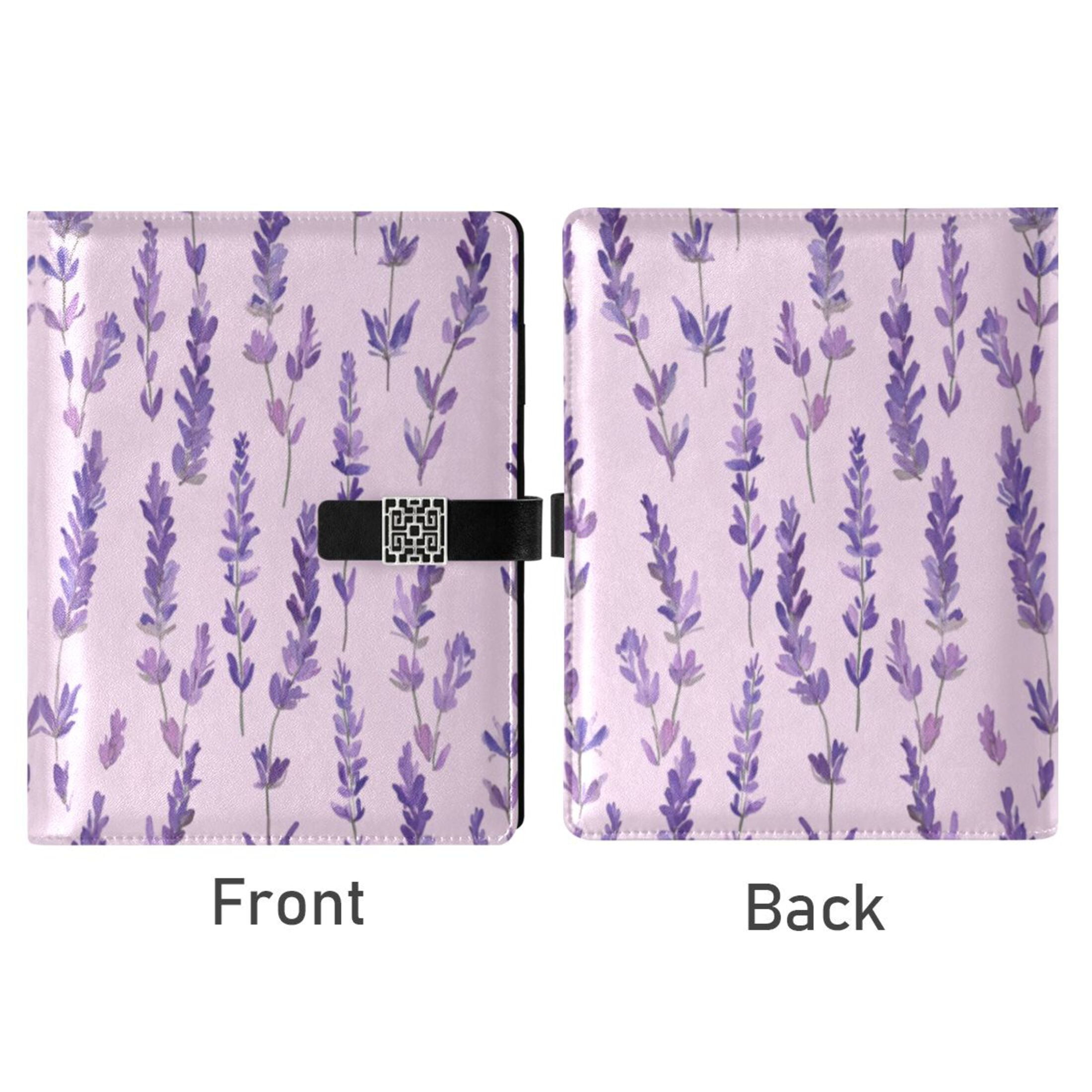 Leather Planner Leather Notebook Notebook Journal Binder Design Pen Pocket Design Convenient for Storage Purple Lavender