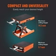 thumbnail image 6 of Motorcycle Lift, 1100 LBS Motorcycle Scissor Lift Jack with Wide Deck & Safety Pin, 3.7"-13.8" Center Hoist Crank Stand, Steel Scissor Jack for Street Bikes, Cruiser Bikes, Touring Motorcycles, 6 of 10