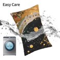 thumbnail image 6 of Pofeuu Abstract Gold Floral Galaxy Print Polyester Microfiber Plush Pillowcases, Super Soft and Cozy Pillow Case Covers with Envelop Closure（Pillow core not included）-14"x20", 6 of 6