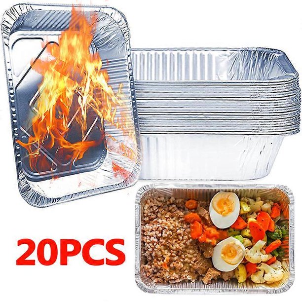 20 piezas de caja de hojalata para freidora de aire a prueba de aceite para horno, cesta de vapor desechable, caja de papel de aluminio antiadherente, bandeja para herramientas de cocina, bandeja pa
