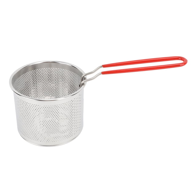 Cesta para papas fritas de acero inoxidable 304, multifuncional, resistente a altas temperaturas, cesta redonda para freír, herramienta de cocina para patatas de red, 14cm/5,51 pulgadas