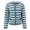 thumbnail image 3 of Vedolay Casual jacket Women's Casual Jacket Solid Double Coat Open Front Suit Jacket,Blue L, 3 of 5