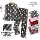 thumbnail image 2 of Conjunto de Pijama de franela de punto para mujer, pantalones largos de manga larga, ropa de dormir cálida para Otoño e Invierno, 2 of 3