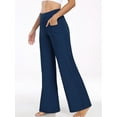 thumbnail image 3 of NELEUS Womens Plus Size 31" Wide Leg Pants Athletic Yoga Stretch Loose Legging Casual Sweatpants with Pockets,Navy Blue,US Size 2XL, 3 of 12