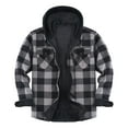 thumbnail image 5 of TMOYZQ Men's Flannel Shirt Plaid Zip Up Hoodie Long Sleeve Fall Lightweight Casual Fleece Lined Shirts Winter Warm Thick Jacket Tops with Pockets(Available in Big & Tall), 5 of 5