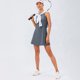 thumbnail image 3 of Conjunto de vestido y pantalón corto de tenis para mujer Vestido de tirantes sin mangas con, 3 of 7