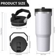 thumbnail image 4 of Modern 30oz Handheld Travel Tumbler with Handle – Double Wall Stainless Steel Insulated Cup, Flip Straw Lid, Leak-Proof & BPA-Free for Hot and Cold Drinks – Durable Coffee & Juice Mug White, 4 of 7