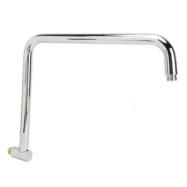 14Inch S Shape Shower Extension Arm Stainless Steel, 360 Rotation Rainfall Shower Pipe Replacement, High Rise Long Brushed Shower Horizontal Extender Pipe, Wall Mount, G1/2