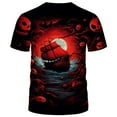 thumbnail image 2 of WHNBCW Funny Pirate T-Shirt Pirate Ship Graphic Tee Shirt, 2 of 7