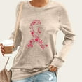 thumbnail image 2 of Staron Womens Long Sleeve Shirts Fall Fashion Breast Cancer Awareness Tops Pink Ribbon Crewneck T-Shirts Flowy Spring Winter Pullover Shirt Mother Gifts, 2 of 4