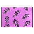 thumbnail image 2 of Purple Odd Carrot Soft Polyester Area Rug 31''x20'', Non Slip, Memory Foam, Water Absorbent, 2 of 7