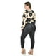 thumbnail image 3 of Blusa con escote cruzado Roman Fashion / Tallas Extras, 1758 (Beige/Negro) beige 36, 3 of 5