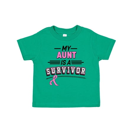 

Inktastic My Aunt is a Survivor Breast Cancer Awareness Gift Toddler Boy or Toddler Girl T-Shirt