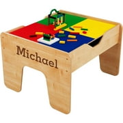 KidKraft - Personalized 2-in-1 Activity Table Brown Serif Font Boys Name Michael