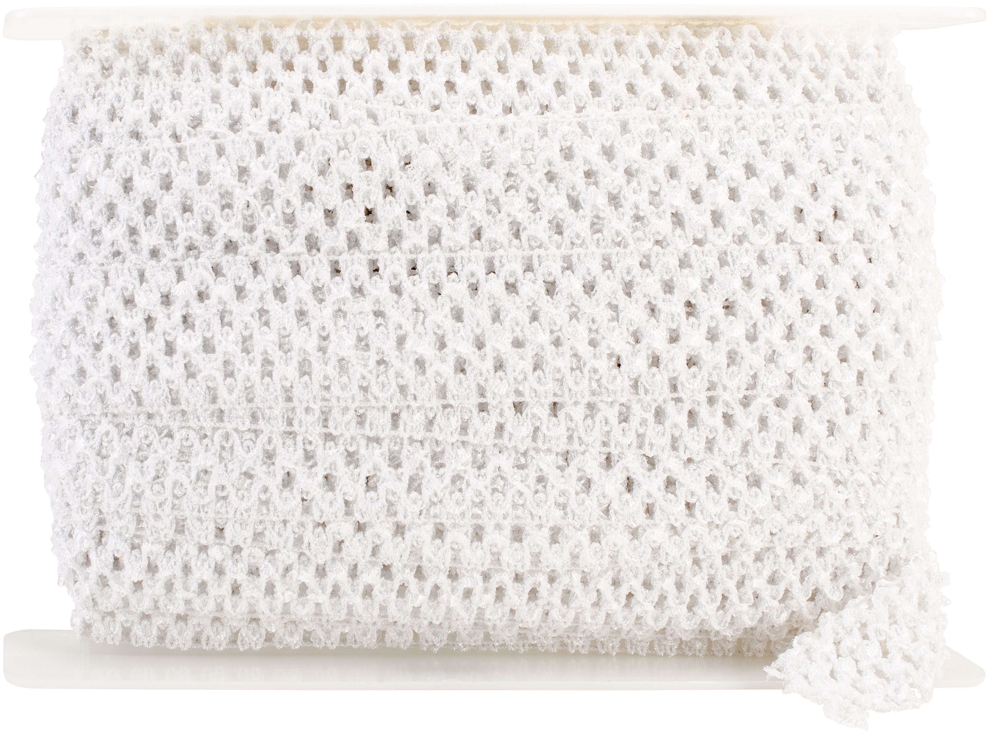 Crochet Headband Stretch Trim 1 3/4" x 20yd White