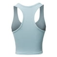 thumbnail image 3 of A2Y Women's Basic Cotton Casual Scoop Neck Cropped Racerback Tank Tops Ash Blue XL, 3 of 5