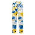 thumbnail image 4 of YUANGUANST Womens Dress Pants Women's Spring And Summer Casual 3D Printed Back Pocket Cotton And Linen Pants Office Slacks, 4 of 4