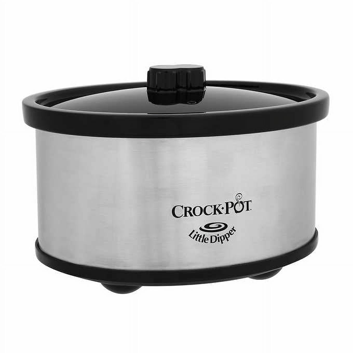 Crock-Pot Large 6 Qt Metallic Slow Cooker w/Single Little Dipper