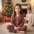 thumbnail image 6 of NIPAXO Family Matching Christmas Pajamas Set Long Sleeve Button-Down Holiday Sleepwear Classic Tartan Plaid Lounge Set for Dad Mom Kids, 6 of 10