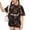 07#Black, variant on Halloween Costumes for Girls Cute Pumpkin Print 2 Piece Outfits Short Sleeve Tops and Shorts Set Kids Coordinated Clothes