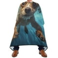 thumbnail image 2 of JSTEL Dog Puppy Underwater Waterproof Barber Cape for Men Women Beard Shaving Bib Apron Professional Hair Cutting Cloth, 65 x 55 inch, 2 of 6