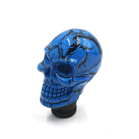 - Universal Skull Head Style Car Truck Manual Stick Gear Shift Lever Knob Blue
