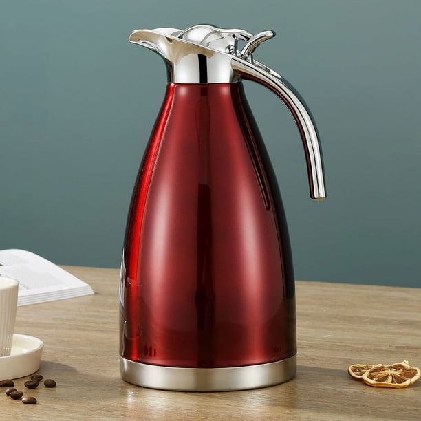 Hervidor de vacío con aislamiento de acero inoxidable 304, hervidor de café doble, hervidor frío doméstico, capacidad de 2 l, estilo de doble capa