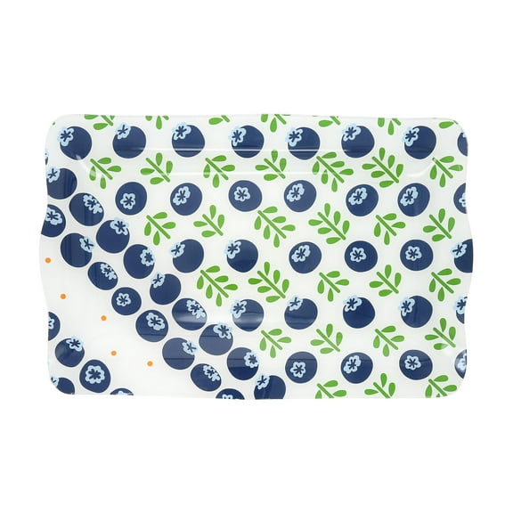 Pavilion - Blueberries - 16.75" x 11" Serving Tray Dish Platter Vintage Orange Kitchen Decor Serveware
