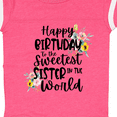 thumbnail image 4 of Inktastic Happy Birthday to the Sweetest Sister in the World Girls Baby Bodysuit, 4 of 5