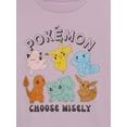 thumbnail image 3 of Pokémon Girls Choose Wisely Graphic Crewneck Fleece Sweatshirt, Size 4-16, 3 of 3