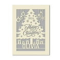 thumbnail image 6 of Personalized Christmas Card with Envelope Paper Cut Xmas Tree Greeting Card Customized Any Name, 6 of 6